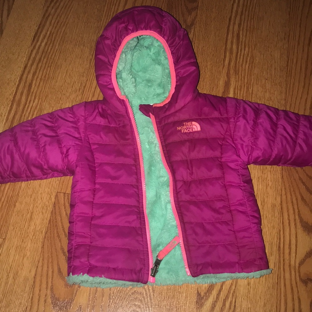 Toddler girl reversible North Face coat